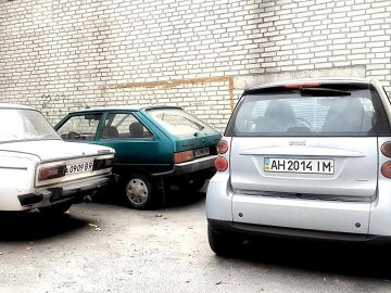 «Автоандон і злісний сєпар»: у Луцьку «смарт» перегородив рух. ФОТО