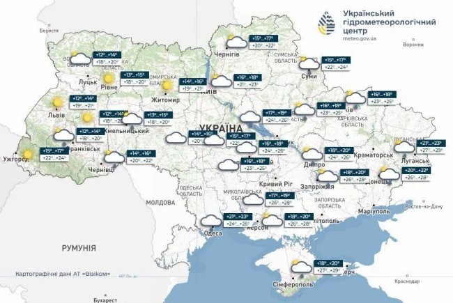 На Волині буде найпрохолодніше в Україні: синоптики розповіли, де чекати дощів і спеки