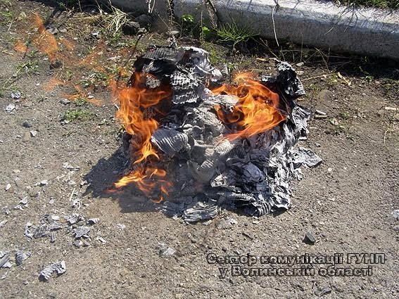 У Ковелі поліція знищила вилучені в злочинців наркотики. ФОТО