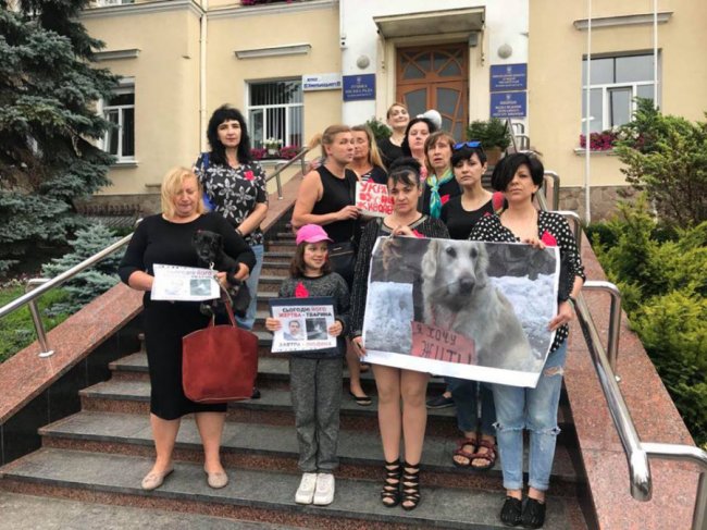 «Тварини - живі істоти»: луцьку мерію пікетували зоозахисники. ФОТО