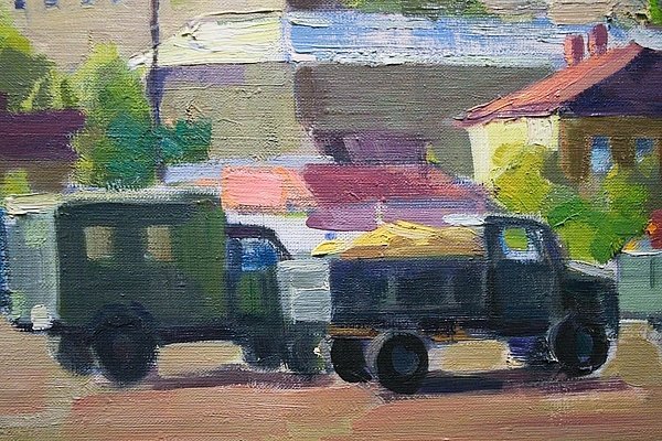 Луцький транспорт на картинах Якубека. ФОТО