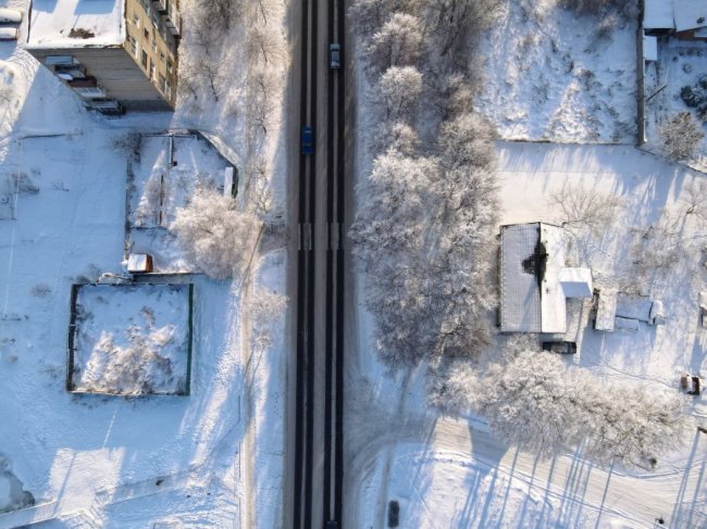 Засніжене волинське місто показали з висоти. ФОТО. ВІДЕО