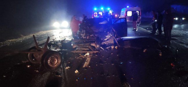 На рівненській трасі зіткнулися кінна підвода та авто: 4 людей у важкому стані, 2 коней загинули. ФОТО