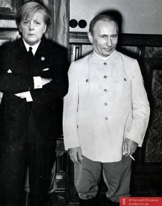 Путін і Меркель: Mr. & Mrs. Huylo. ФОТО