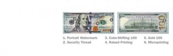Фото нової 100-доларової купюри 