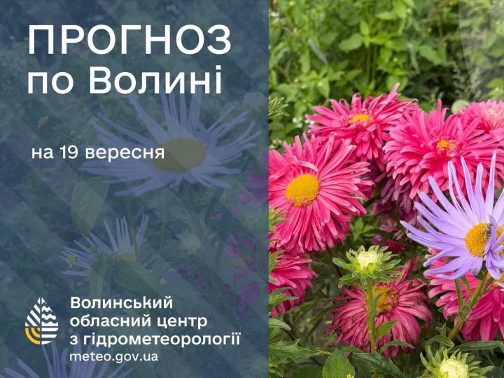 Погода у Луцьку та на Волині: які прогнози синоптиків на суботу, 19 вересня