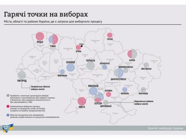 Луцьк увійшов до двадцятки «гарячих точок» на виборах. ІНФОГРАФІКА