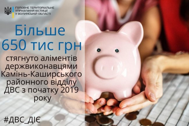 Район на Волині стягнув з боржників понад 600 000 гривень аліментів