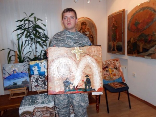 Воїни АТО малювали картини, які передали до музею