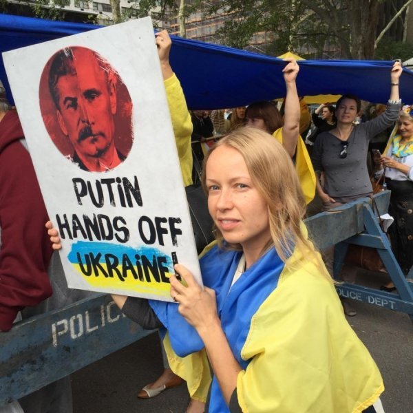 Нью-Йорк: протести проти агресивної політики Путіна. ФОТО