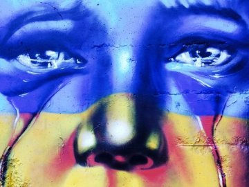 Російські райтери намалювали графіті, присвячене Україні. ФОТО