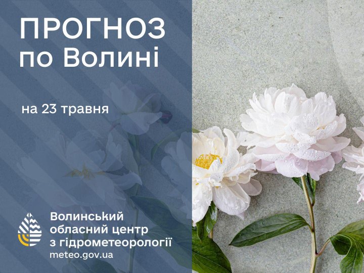 Погода в Луцьку та Волинській області на завтра, 23 травня