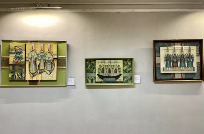 Полотна з ангелами: волинська художниця представила виставку на релігійну тематику