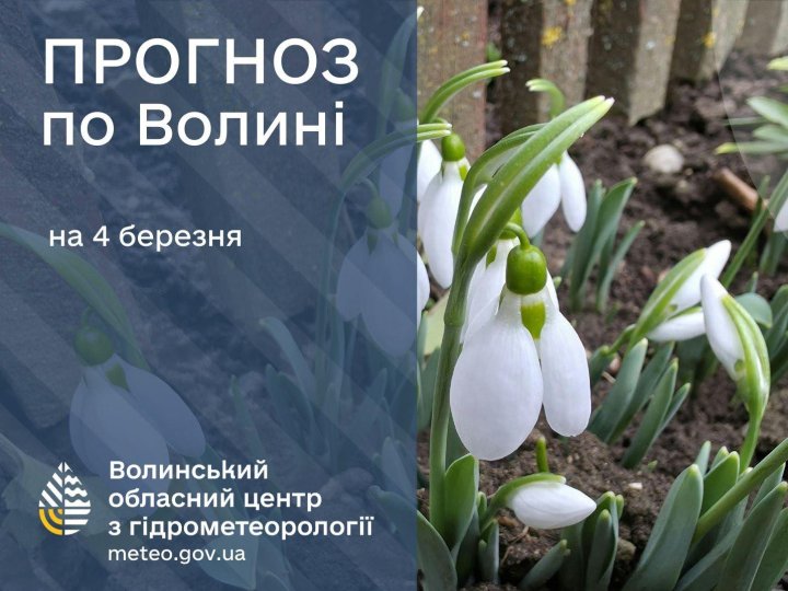 Якою буде погода у Луцьку та на Волині 4 березня