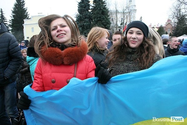 Студентський хід на підтримку євроінтеграції у Луцьку. ФОТО