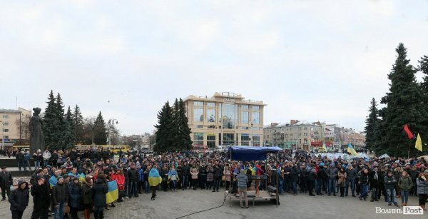 Студентський хід на підтримку євроінтеграції у Луцьку. ФОТО