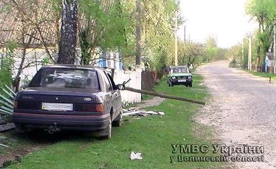 Аварія на Волині: легковик зіткнувся з деревом