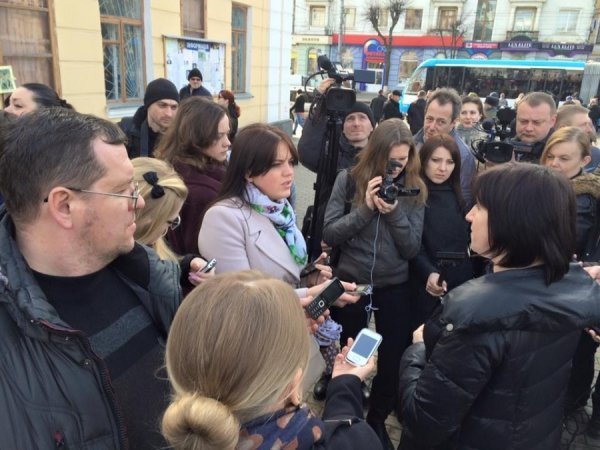 Волинські автомайданівці взяли участь у акції протесту в Вінниці. ФОТО 