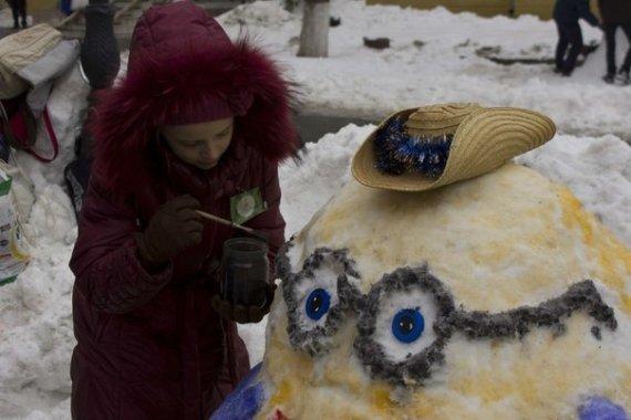 У Вінниці зліпили майже 300 сніговиків. ФОТО