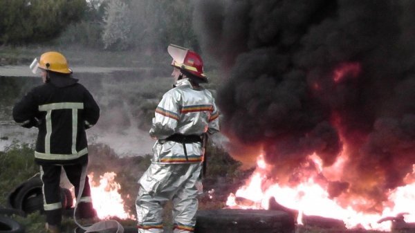 У Луцьку на Великдень спалили понад 200 шин. ФОТО