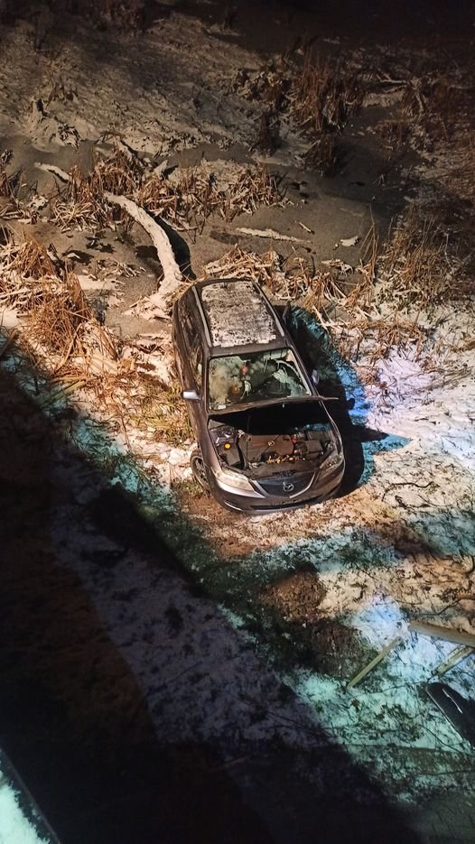 У Польщі українець за кермом авто впав з мосту в річку. ФОТО