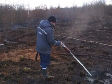 На Волині загасили пожежу на торф'янику 