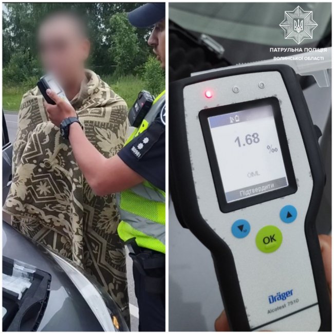 Упродовж вихідних на Волині виявили 9 водіїв, які їздили п’яними за кермом