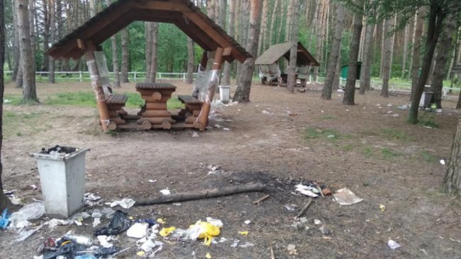 У волинському лісі люди загидили зону відпочинку. ФОТО