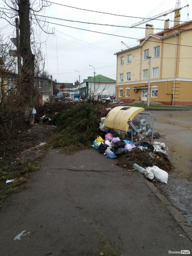 У Луцьку вулиця «тоне» у смітті