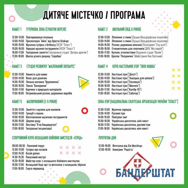 Дитяча програма на фестивалі «Бандерштат». ФОТО
