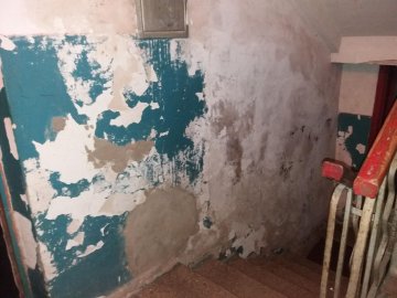 У луцькому будинку – грибок і облуплена штукатурка