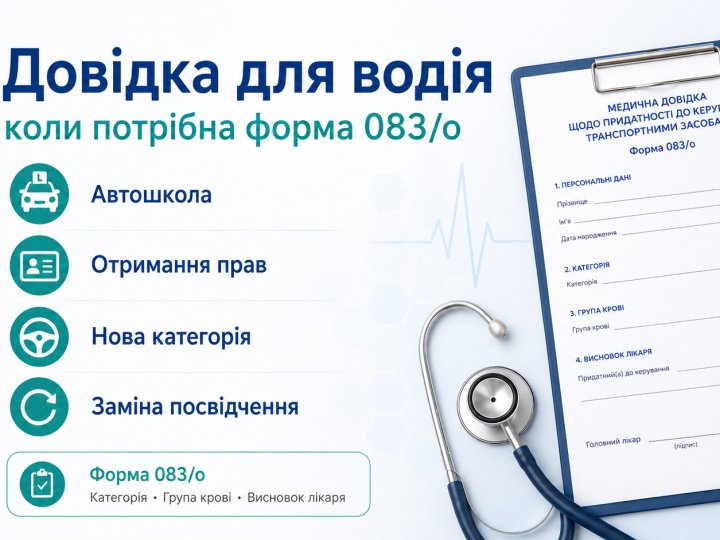 Довідка для водія: коли потрібна форма 083/о