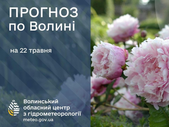 Якою буде погода у Луцьку та на Волині у п'ятницю, 22 травня