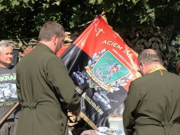 Танкісти волинської 14 ОМБр мають іменний бойовий прапор батальйону. ФОТО
