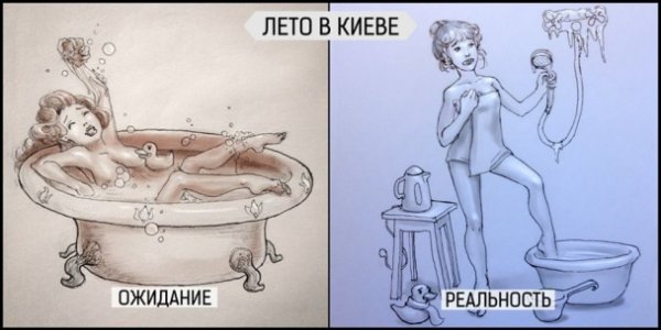 Кияни висміяли відлючення води. ФОТОЖАБИ