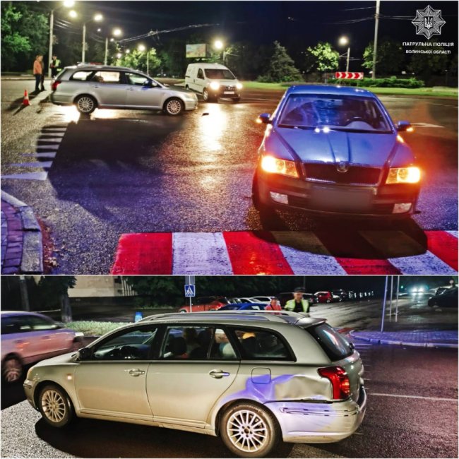 Аварія на кільці в Луцьку: зіткнулися два легковики