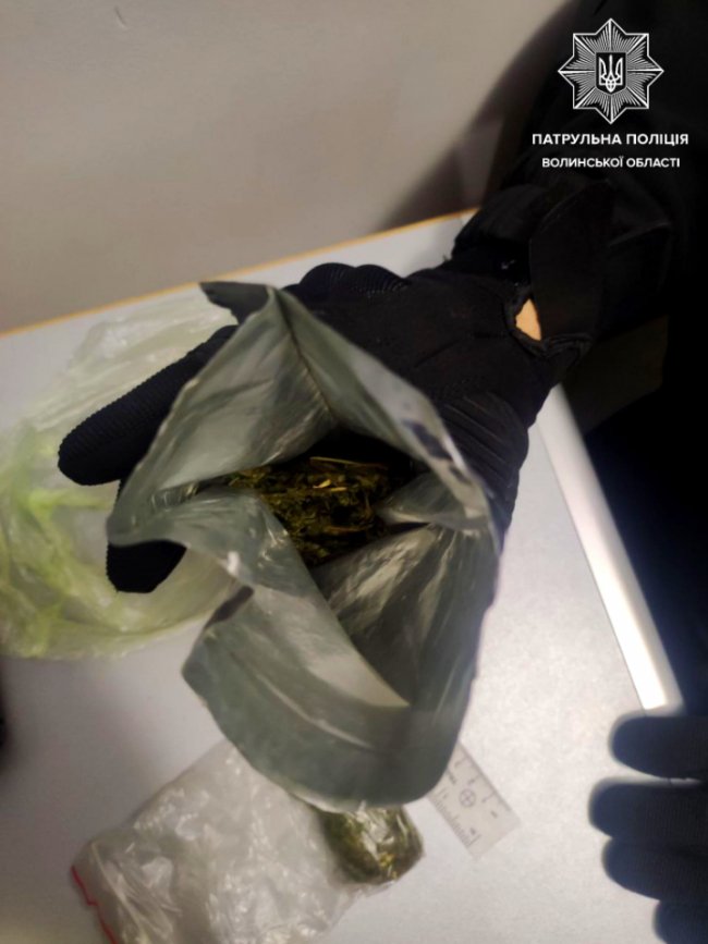 У непритомного волинянина патрульні виявили 3 пакунки з наркотиками. ФОТО