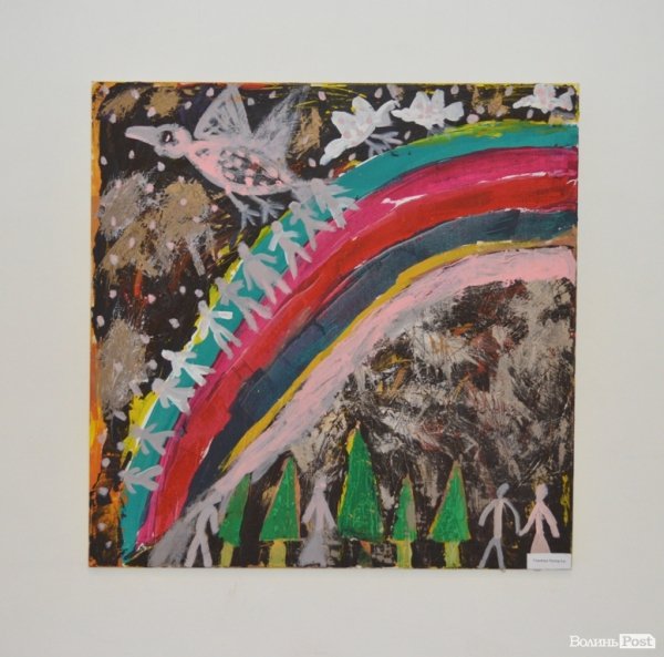 Діти малювали 15-метрову панораму Луцька. ФОТО