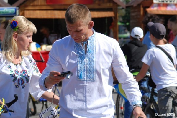 Велопробіг до Дня Незалежності в Луцьку. ФОТО