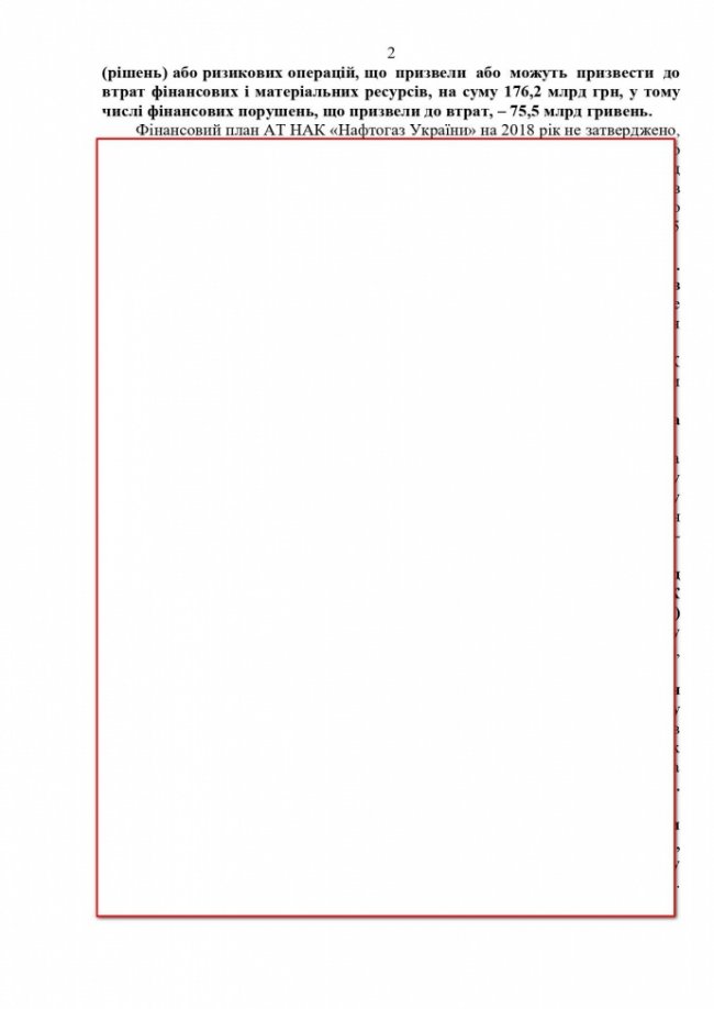 Аудит «Нафтогазу» показав втрати для бюджету на суму 75 мільярдів