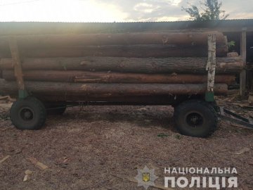 У волинянина поліцейські знайшли причіп незаконного лісу