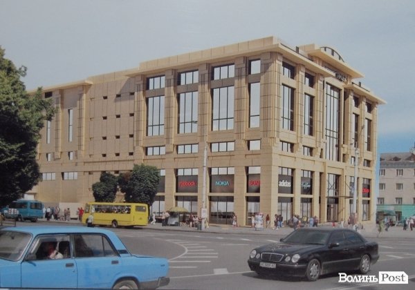 Ось так має виглядати ЦУМ у фіналі згідно з проектом. Вид зі сторони театру. 