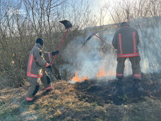 Волинь - у вогні: рятувальники погасили 13 пожеж сухої трави на 16 га. ФОТО