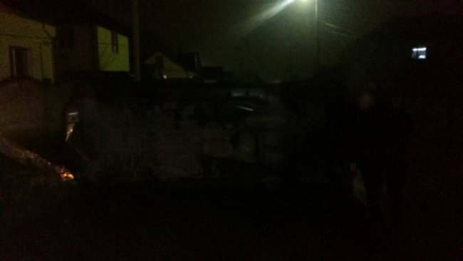 У Луцьку перевернувся Mercedes