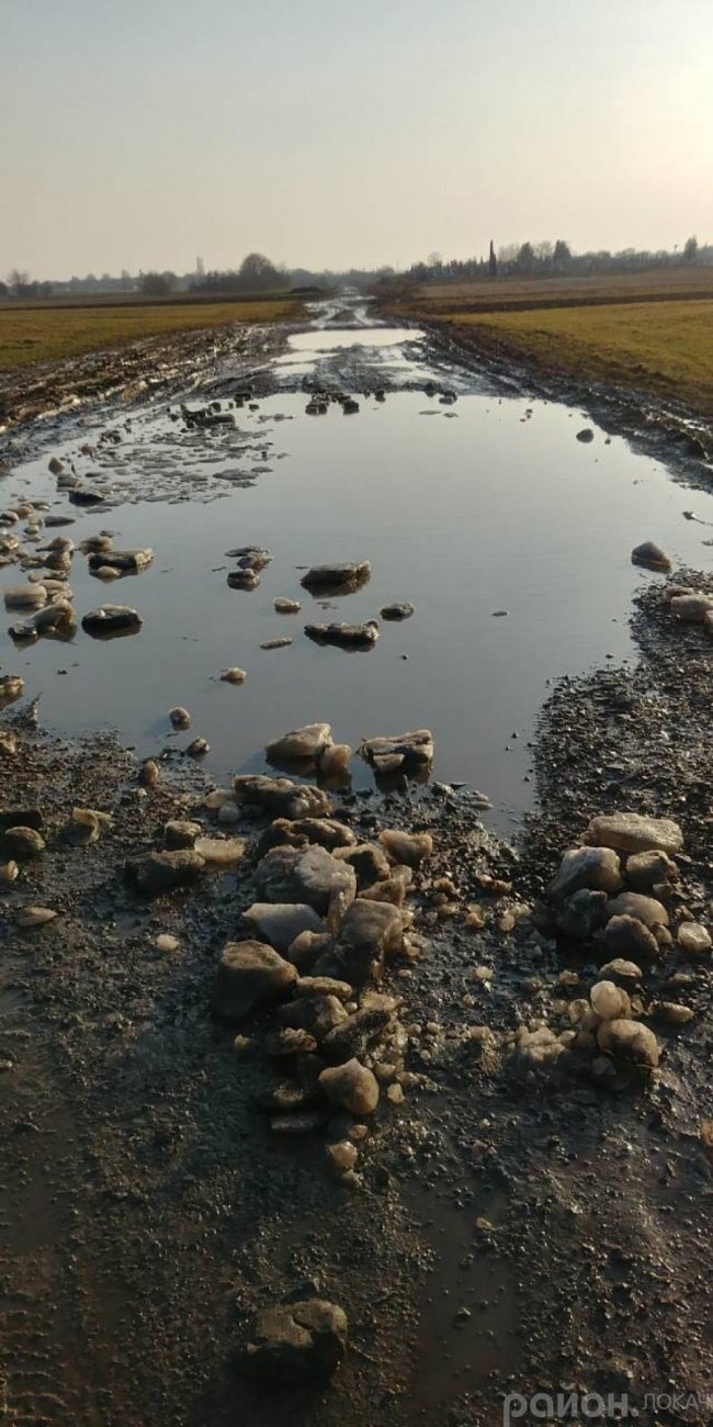 У селі на Волині автівки змушені їздити полями через жахливі підтоплені дороги. ФОТО