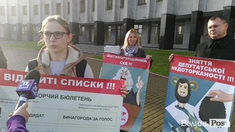 Чесний суд і відкриті списки: Луцьк приєднався до всеукраїнської акції протесту