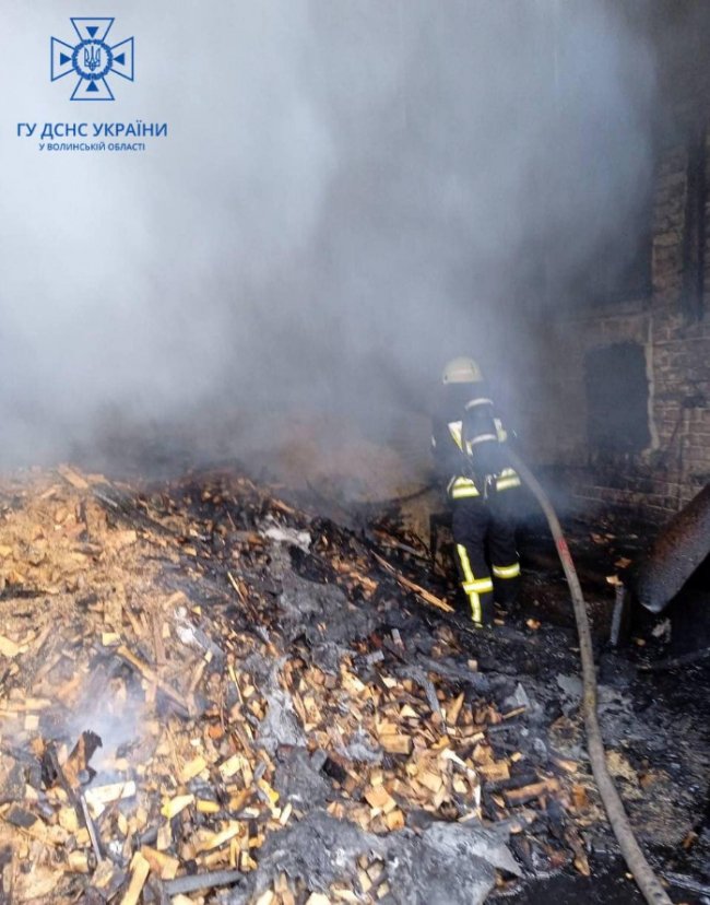 На Волині горіла котельня. ФОТО