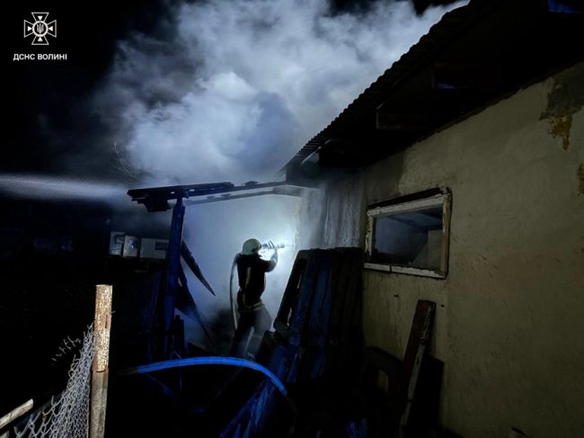 За ніч на Волині сталося дві пожежі. ФОТО