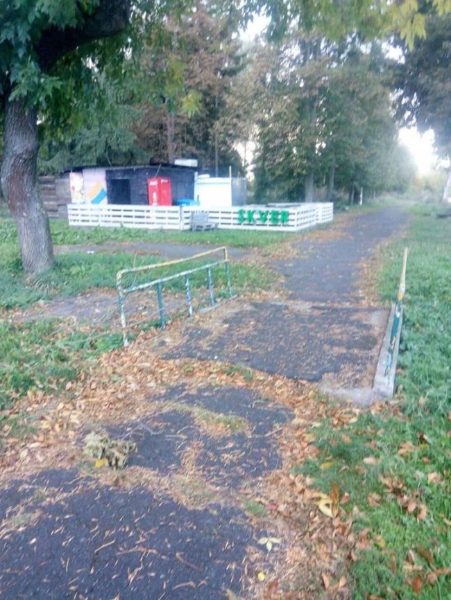 У луцькому парку знесли незаконні літні майданчики. ФОТО