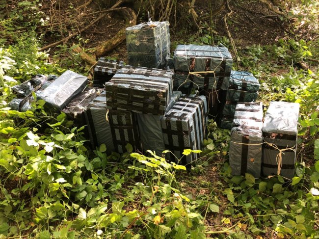 Луцькі прикордонники в лісі знайшли чималу партію сигарет